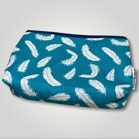 Clinique X Jonathan Adler Blue Feather Makeup Bag - Picture 5 of 5